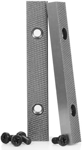 Forward 6 Inch Replacement Steel Jaw Plates (1 Pair) and Screws for DT150B Multipurpose Vise