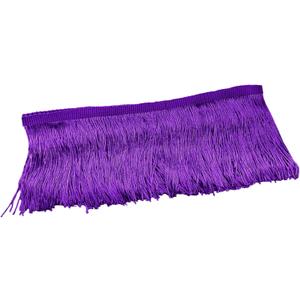 Luomorgo 10 Yards Chainette Fringe Trim 4" Wide - Polyester Tassel for Sewing, Latin Dresses & Lamp Shades | DIY Craft Decor (Purple)