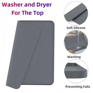 Washer Dryer Countertop,23.6"X23.6'' Silicone Washer and Dryer Covers for The Top ,Waterproof Dust Washing Machine Cover Protection Pad for Laundry Hamper Counter Storage Organization (2 Pack)