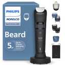 Philips Norelco Beard Trimmer 5000 Series, Men's Face Trimmer, 100% Waterproof BeardSense Tech, Precision Trimmer with Fading Combs, Self-Sharpening Blades, Hair Collector & Charging Stand, BT5785/40 (Black)