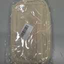 Large Pencil Pouch Big Pencil Case Big Capacity Aesthetic Pen Cosmetic Bag Pen Stationery Organizer Simple, College Office Home Travel Storage Bag (Beige)