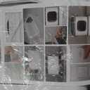 RIZZARI Enclosed Cat Litter Box with Lid, Large Foldable Litter Box with Litter Scoop, Top Entry Cat Toilet for Kittens and Big Cats (Light Gray,Stainless Steel with Deodorizer, X-Large)