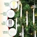 gisgfim 12 Pack Christmas Tree Candles with Remote & Hooks LED Flickering Flameless Candles with Timer Hanging Crystals Ornaments for Home Party Gifts Wedding Chandelier Decors-Acrylic Snowflake Hook