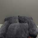 Hollypet Fluffy Dog Cat Bed Pet Couch Beds Plush Soft Warming Washable Puppy Bed for Small Medium Dogs and Large Cats, Gray, 24" L x 18" W x 10" Th