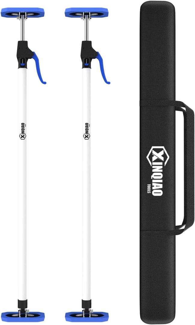 Third Hand Tool 3rd Hand Support System, Premium Steel Telescoping Pole with 180 LB Capacity for Cabinet Jacks for Installing Cabinets, Drywall Jack& Cargo Bars, 42.1 IN-74.8 in Long, 2 PC