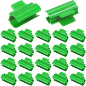 M METERXITY 40-Pack Greenhouse Clamps for 1 Inch PVC Pipe, Greenhouse Film Clamps Shading Net Rod Clip for Garden Net/Row Cover/Greenhouse Plastic [Grass Green]