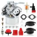 Carbhub 640052 Carburetor for Tecumseh HMSK80 HMSK90 HMSK100 LH318SA LH358SA Snow Blower Thrower 8HP 9HP 10HP Engine Tecumseh 640054 640349 Carburetor with Primer Bulb - 640052 Carburetor