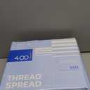 THREAD SPREAD King Size Cotton Sheets Set - 400 Thread Count 100% Cotton Sheets for King Bed (4 PC, White), 16 in Deep Pocket Silky Soft Bed Sheet Set for Hot Sleepers, Luxury Hotel Cooling Sheet