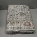 WITSHOCK 8x10 Area Rugs for Living Room: Machine Washable Non Slip Vintage Carpet - Low Pile Lightweight Print Rug for Bedroom Dining Room Kitchen Table - Stain Resistant for Household (Light Blue)