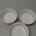 Cinf White 10 oz Set of 4 Souffle Dishes Ramekins Oven Microwave Safe Bowls Creme Brulee Sauce Cups for Baking Cooking Porcelain Individual Serving Size for Desserts