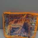 Rexmica Iridescent Beach Bag Organizer Insert (12.4in x 10.2in x 4.3in) Compatible with Bogg Bag(15in x 13in x 5.25in), Beach Bag Insert Divider Pouch Waterproof Liner, Orange