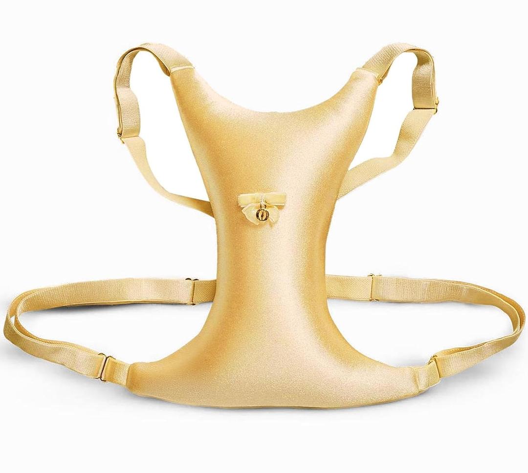 Intimia Breast Pillow for Chest Wrinkles and Side Sleeping - Breast Pillow for Wrinkle Prevention - Chest Wrinkle Pillow for Breast Support (Gold)