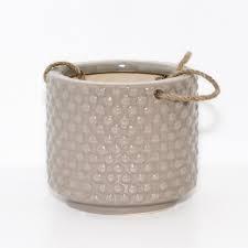 Ceramic Grey Hanging Pot