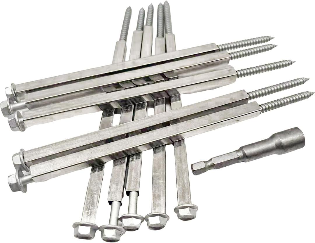 7in(approx. 17.8 cm) Gutter Screws with Metal Ring (Pack of 10) Gutter Screws 5in Gutter Repair Screws