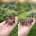 Fairy Garden Accessories 10-Pack Miniature Table and Chairs Set, Mini Fairy Garden Resin Ornaments, Outdoor Decor for Miniature Dollhouse & Micro Landscape DIY