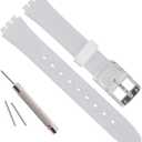 Replacement 12mm Waterproof Silicone Rubber Watch Strap Watch Band for Swatch (Translucence)
