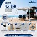 Malo'o DualShade 10x10 Beach Canopy & Vehicle Awning – Exclusive 2-in-1 Sun Shelter, SPF 50 Shade Tent, Car Camping Awning, Carry Bag Included