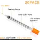 1/2ML 31Gauge 5/16inch/8mm Disposable Dispensing Lab Supplies Individually Sealed Packaging, 20 Pack
