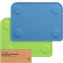 KeaBabies 2pk Silicone Placemats for Toddlers, Kids - 12x9 Non Slip Suction Baby Silicone Placemat for Restaurants, Dining Table,Travel, Easy to Clean, Food Grade/BPA-Free, Small Baby Table Mat (Kea)