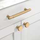 30 Pack Champagne Bronze Knurled Cabinet Knobs for Dresser Drawer Pulls Brass Cupboard Hardware for Cabinets CK0029