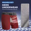 Men's Breathable Cool Mesh Underwear Moisture-Wicking Boxer Briefs 7 Pack (Large)