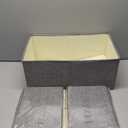 Linen Folding Storage Bins, 3 Pack Large Storage Baskets, Washable, Clothing Storage Bins with Handle, Closet Organizer for Storage Sweater,Sheets(dark grey, 18½"x11" x8½")