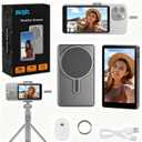 SUNPIN Vlog Selfie Monitor Screen, Wireless 4K/1080p Back Camera Monitor for iPhone & Android, Built-in Speaker for YouTube TikTok Live Streaming (Gray)