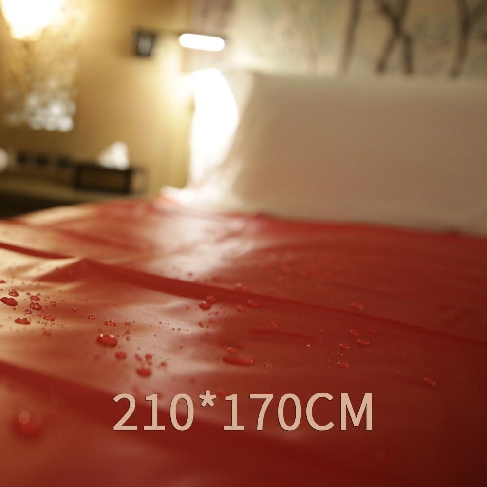 Waterproof Sex Blanket King Size, Black Bed Sheet Cover for Adults - Stain Proof, Easy to Clean, Portable, Queen Size (210*170cm(83*67 Inch), Red)