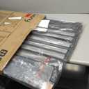 keny 29.7"-46" Baby Gate for Stairs, Auto Close Dog Gates for Doorways, Pressured Mounted No Drilling Pet Gate Extra Wide, One-Hand Opening Dual Lock Stair Gate, Indoor Kids Necessities, Black