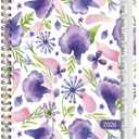 2 x2026 Planner, Weekly and Monthly Calendar Academic Planners, Jan 2026 - Dec 2026, Planning Agenda Notebook for Office School Supplies, Purple Petals