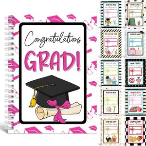 Motiskyy 2026 Graduation Gift Card Book 7 x 5 Inch College Survival Gift Card Book Congrats Grad Survival Album Keeper for Graduation Leaving Home Season Reminders Greeting(Pink)