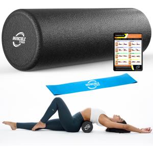 Invincible Fitness 17'' EPP Foam Roller for Deep Tissue Massage – Enhance Recovery, Relieve Pain, and Boost Mobility for a Stronger, Healthier You (Black)