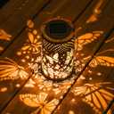 Butterfly Solar Lanterns Outdoor Waterproof, Mother's Day Birthday Christmas Gifts for Women Mom Grandma, Hanging Solar Lantern Decorative Lights for Garden Yard Patio Pathway Landscape