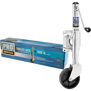 REESE Pro Series EJ10000101 Utility Trailer Jack, Side Mount, 1,000 lbs. Lift Capacity, Sidewind, Bolt-On, 10 Inch Travel