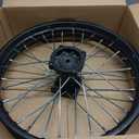 RedCap 16 Inch Steel Rear Rim Wheel for 50cc 125cc 150cc Apollo SSR XR CRF DB17 TaoTao Honda Dirt Pit Bike with 15mm ID Axle Shaft (Black)