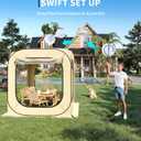 Pop Up Bubble Tent Tent, 3-4 Person Portable Screen House Room Instant Shelter, Clear Sport Rainproof Camping Sun Shelter Coldproof for Patio, Backyard, Deck, Sports Events, Beige, 70"x70"