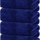 SEISSO Bath Towels 4 Pack Premium Large Towels for Bathroom 35 x 63 Inches Ultra Soft and Quick Dry Luxury Bath Sheet, Lightweight Shower Towel for Fitness, Hotel, Gym, Sauna, Home - Navy Blue