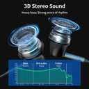 2 x viken Wired Earbuds with Microphone Volume Control, Stereo Heavy Bass Earphones Noise Isolation in-Ear Headset Compatible with iPad,Laptop,MP3,Phones Fits All 3.5mm Jack Plug Headphones Wired (Black)