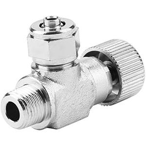 Needle Valve for Aquarium System CO2 Regulator Bubble Counter Fish Accessory (01# Single Head Micro-metering Valve for Gauge)