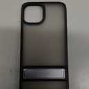 TORRAS MarsClimber Designed for iPhone 15 Plus Case/iPhone 14 Plus Case [3 Stand Ways Kickstand][Military Shockproof Protection] Semi-Clear Matte Slim Phone Case for 15 Plus Phone Case, Black