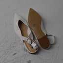 IDIFU Women's Flats Pointed Toe Slingback Dress Shoes for Women Comfortable Dressy Fashion Trendy Flat Shoes Work Bridal Wedding Office Cute Buckle Dress Flats 11 Size