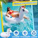 ShinyRelief Inflatable Motorized Unicorn Pool Floats for Adults, Driving Pool Floats Lounge with Pusher Handles Cup Holder Water Float Tanning Toys for Outdoor Swimming Party Lake River