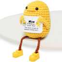 Artlunar Gifts for Mom Funny Long Legged Positive Duck Emotional Support Crochet Gifts with Mom I Love You Inspirational Card Pack of 4