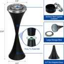 RELIANCER Floor Standing Ashtray w/Detachable Cigar Container, Stainless Steel Cigarette Ash Tray, Outdoor Self-Cleaning Ash Holder w/Weighted Base,Cigarettes Butt Receptacle Disposal for Home Patio