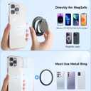 SUPERONE Magnetic Ring Holder for MagSafe Dual-Side Magnetics, Removable Gym Phone Grip with Kickstand for iPhone 17/16/15/14/13/12/ Series MagSafe Case All Phones Compatible with Magnetic Car Mount
