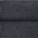 GLAMBURG 100% Cotton 2 Pack Oversized Bath Towel Set 28x55 Inches, Ultra Soft Highly Absorbant Compact Quickdry & Lightweight Large Bath Towels, Ideal for Gym Travel Camp Pool - Charcoal Grey