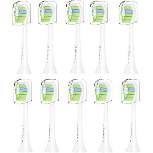 Replacement Toothbrush Heads Compatible with Philips Sonicare ProtectiveClean C2 G2 W 4100 5100 5300 Plaque Control Electric Toothbrush, Soft, 10 Pack Refills.