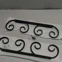 Wenqik 2 Pcs Wall Mounted Wine Glass Rack Stemware Glasses Holder Metal Black Wire Wine Cup Hanger Holder for Stemware Storage Organizer Bar Kitchen (15.12 Inch)