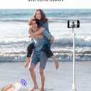 UBeesize Magnetic Tripod for iPhone with Remote, 64 Extendable Phone Stand for Video Recording/Vlogging, N52 Strong Holder for iPhone 12-15/Android, Portable Travel Selfie Stick Tripod(White)