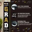 Graduation Decorations 2026 Banner Porch Sign Black Gold for Class of 2026 Graduates Party Supplies